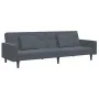 Sofá cama de 2 plazas con taburete terciopelo gris oscuro by , Sofas - Ref: Foro24-3258117, Price: 333,88 €, Discount: %