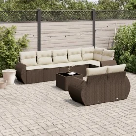 Set de sofás de jardín 9 pzas y cojines ratán sintético marrón von , Gartensets - Ref: Foro24-3253970, Preis: 636,56 €, Rabat...