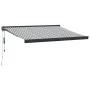 Toldo retráctil aluminio y tela gris antracita y blanco 3x2,5 m de , Toldos - Ref: Foro24-3216138, Precio: 561,03 €, Descuent...