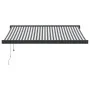 Toldo retráctil aluminio y tela gris antracita y blanco 3x2,5 m de , Toldos - Ref: Foro24-3216138, Precio: 561,03 €, Descuent...