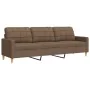 Sofá de 3 plazas de tela marrón 210 cm von , Sofas - Ref: Foro24-4007417, Preis: 310,18 €, Rabatt: %