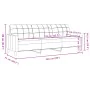 Sofá de 3 plazas de tela marrón 210 cm von , Sofas - Ref: Foro24-4007417, Preis: 310,18 €, Rabatt: %