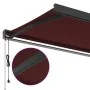 Toldo retráctil automático burdeos 450x300 cm by , Awnings - Ref: Foro24-3215331, Price: 720,02 €, Discount: %