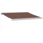 Toldo retráctil manual marrón 350x250 cm by , Awnings - Ref: Foro24-3215719, Price: 788,68 €, Discount: %