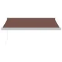 Toldo retráctil manual marrón 350x250 cm by , Awnings - Ref: Foro24-3215719, Price: 788,68 €, Discount: %