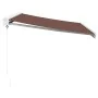 Toldo retráctil manual marrón 350x250 cm by , Awnings - Ref: Foro24-3215719, Price: 788,68 €, Discount: %