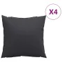 Cojines de sofá 4 unidades tela negro 60x60 cm by , Cushions for chairs and sofas - Ref: Foro24-360410, Price: 52,57 €, Disco...