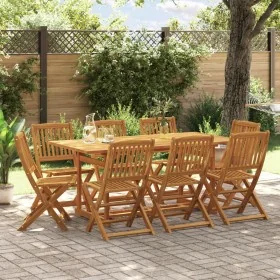 Juego comedor de jardín 9 pzas madera maciza acacia 180x90x75cm by , Garden sets - Ref: Foro24-3321531, Price: 538,60 €, Disc...