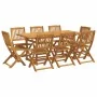 Juego comedor de jardín 9 pzas madera maciza acacia 180x90x75cm de , Conjuntos de jardín - Ref: Foro24-3321531, Precio: 567,8...