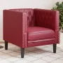 Sillón Chesterfield de cuero artificial rojo tinto von , Sofas - Ref: Foro24-372656, Preis: 176,51 €, Rabatt: %