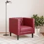 Sillón Chesterfield de cuero artificial rojo tinto von , Sofas - Ref: Foro24-372656, Preis: 176,51 €, Rabatt: %