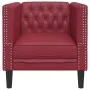 Sillón Chesterfield de cuero artificial rojo tinto von , Sofas - Ref: Foro24-372656, Preis: 176,51 €, Rabatt: %
