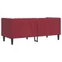 Sofá Chesterfield de 2 plazas cuero artificial rojo tinto by , Sofas - Ref: Foro24-372663, Price: 283,64 €, Discount: %