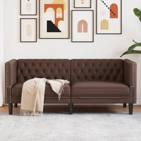 Sofá Chesterfield de 2 plazas cuero artificial marrón von , Sofas - Ref: Foro24-372661, Preis: 256,17 €, Rabatt: %