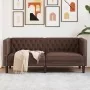 Sofá Chesterfield de 2 plazas cuero artificial marrón by , Sofas - Ref: Foro24-372661, Price: 256,17 €, Discount: %