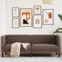 Sofá Chesterfield de 3 plazas cuero artificial marrón by , Sofas - Ref: Foro24-372668, Price: 266,61 €, Discount: %
