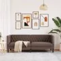 Sofá Chesterfield de 3 plazas cuero artificial marrón by , Sofas - Ref: Foro24-372668, Price: 266,61 €, Discount: %