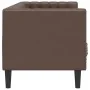Sofá Chesterfield de 3 plazas cuero artificial marrón by , Sofas - Ref: Foro24-372668, Price: 266,61 €, Discount: %