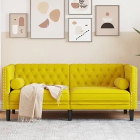 Sofá Chesterfield 2 plazas con cojines terciopelo amarillo von , Sofas - Ref: Foro24-372689, Preis: 297,16 €, Rabatt: %