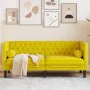 Sofá Chesterfield 2 plazas con cojines terciopelo amarillo by , Sofas - Ref: Foro24-372689, Price: 297,16 €, Discount: %