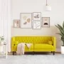 Sofá Chesterfield 2 plazas con cojines terciopelo amarillo by , Sofas - Ref: Foro24-372689, Price: 297,16 €, Discount: %