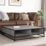Mesa centro madera ingeniería y metal gris Sonoma 100x100x30 cm de , Mesas de centro - Ref: Foro24-848777, Precio: 81,01 €, D...