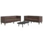 Juego de sofás Chesterfield 2 piezas cuero sintético marrón by , Sofas - Ref: Foro24-3209276, Price: 533,15 €, Discount: %
