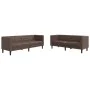 Juego de sofás Chesterfield 2 piezas cuero sintético marrón by , Sofas - Ref: Foro24-3209276, Price: 533,15 €, Discount: %