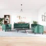 Set de sofás Chesterfield con cojines 3 piezas terciopelo verde by , Sofas - Ref: Foro24-3209283, Price: 860,04 €, Discount: %
