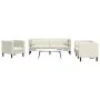 Set de sofás Chesterfield con cojines 3 piezas terciopelo crema by , Sofas - Ref: Foro24-3209288, Price: 787,73 €, Discount: %