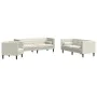 Set de sofás Chesterfield con cojines 3 piezas terciopelo crema by , Sofas - Ref: Foro24-3209288, Price: 787,73 €, Discount: %