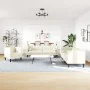 Set de sofás Chesterfield con cojines 3 piezas terciopelo crema by , Sofas - Ref: Foro24-3209288, Price: 787,73 €, Discount: %