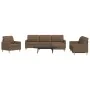 Juego de sofás con reposapiés 4 piezas tela marrón by , Sofas - Ref: Foro24-3278298, Price: 671,26 €, Discount: %