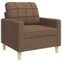 Juego de sofás con reposapiés 4 piezas tela marrón by , Sofas - Ref: Foro24-3278298, Price: 671,26 €, Discount: %