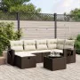 Juego de sofás de jardín 7 piezas con cojines ratán PE marrón by , Garden sets - Ref: Foro24-3263809, Price: 458,65 €, Discou...