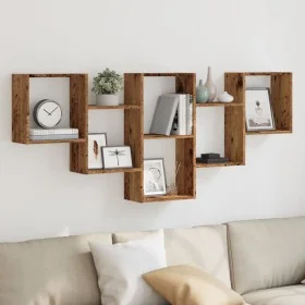 Estantería de pared madera ingeniería envejecida 159x18x66 cm by , Shelves and shelves - Ref: Foro24-853306, Price: 48,97 €, ...