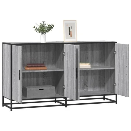 Aparador madera de ingeniería gris Sonoma 134x35x76 cm by , Sideboards - Ref: Foro24-3300818, Price: 140,11 €, Discount: %