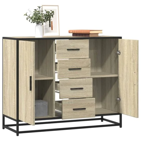 Aparador de madera de ingeniería roble Sonoma 92x35x76 cm by , Sideboards - Ref: Foro24-3300826, Price: 114,33 €, Discount: %