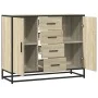 Aparador de madera de ingeniería roble Sonoma 92x35x76 cm by , Sideboards - Ref: Foro24-3300826, Price: 114,33 €, Discount: %