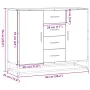 Aparador de madera de ingeniería roble Sonoma 92x35x76 cm by , Sideboards - Ref: Foro24-3300826, Price: 114,33 €, Discount: %