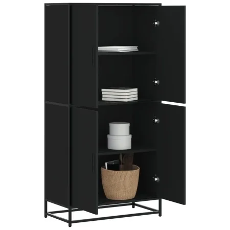 Aparador alto madera de ingeniería negro 68x35x139 cm by , Sideboards - Ref: Foro24-3300830, Price: 153,31 €, Discount: %