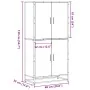 Aparador alto madera de ingeniería negro 68x35x139 cm by , Sideboards - Ref: Foro24-3300830, Price: 153,31 €, Discount: %