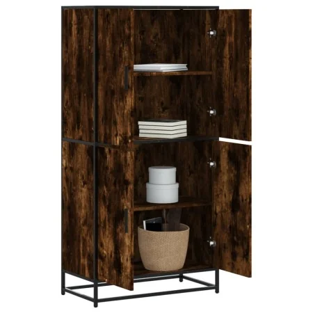 Aparador alto madera de ingeniería roble ahumado 68x35x139 cm von , Sideboards - Ref: Foro24-3300832, Preis: 129,09 €, Rabatt: %