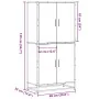 Aparador alto madera de ingeniería roble ahumado 68x35x139 cm von , Sideboards - Ref: Foro24-3300832, Preis: 129,09 €, Rabatt: %