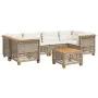 Set sofás de jardín 7 piezas y cojines ratán sintético beige by , Garden sets - Ref: Foro24-3261748, Price: 592,45 €, Discoun...