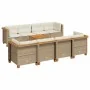 Set de sofás de jardín con cojines 9 pzas ratán sintético beige by , Garden sets - Ref: Foro24-3261769, Price: 675,43 €, Disc...