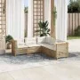 Juego de sofás jardín con cojines 5 pzas ratán sintético beige by , Garden sets - Ref: Foro24-3261826, Price: 443,01 €, Disco...