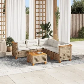Juego de sofás jardín con cojines 6 pzas ratán sintético beige by , Garden sets - Ref: Foro24-3261832, Price: 499,23 €, Disco...