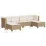 Juego de sofás jardín con cojines 6 pzas ratán sintético beige by , Garden sets - Ref: Foro24-3261949, Price: 429,15 €, Disco...