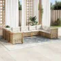 Set de sofás de jardín con cojines 9 pzas ratán sintético beige by , Garden sets - Ref: Foro24-3261982, Price: 777,00 €, Disc...